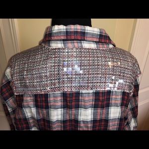Miss Me Sequins Flannel